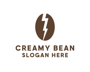 Electric Coffee Bean Cafe logo design