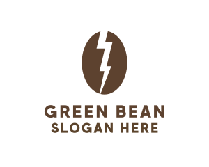 Electric Coffee Bean Cafe logo design