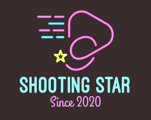 Neon Star Comet Media logo design