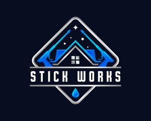 Housekeeping Pressure Wash Sanitation logo design