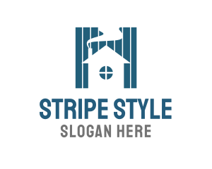 Stripe House Residence logo design