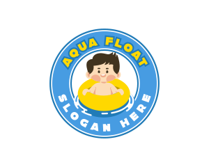 Boy Water Pool logo design