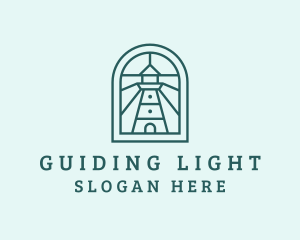 Window Arch Lighthouse logo design