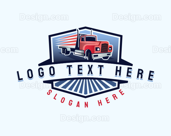 Trucking Cargo Courier Logo