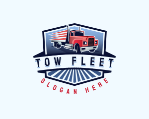 Trucking Cargo Courier logo design