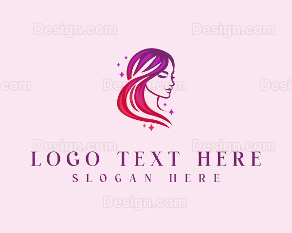 Hair Stylist Woman Logo