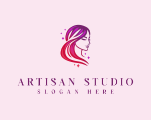 Hair Stylist Woman logo design