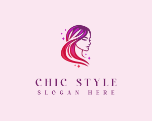 Hair Stylist Woman logo design