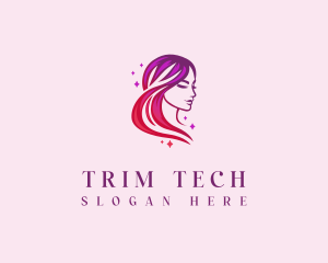 Hair Stylist Woman logo design