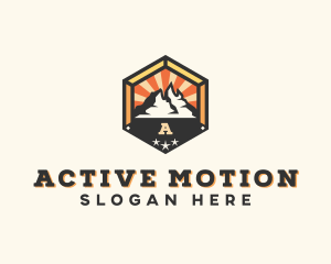 Outdoor Mountain Peak logo design