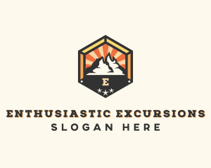 Outdoor Mountain Peak logo design