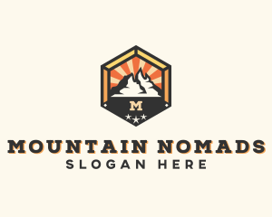 Outdoor Mountain Peak logo design