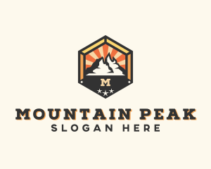 Outdoor Mountain Peak logo design