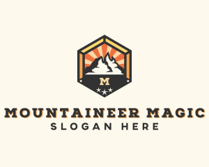 Outdoor Mountain Peak logo design