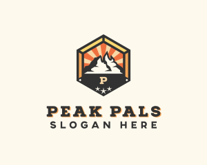 Outdoor Mountain Peak logo design