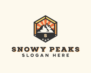 Outdoor Mountain Peak logo design