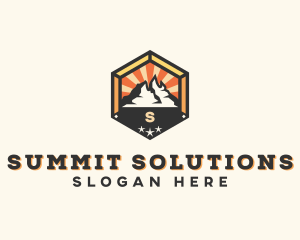 Outdoor Mountain Peak logo design