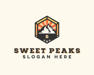 Outdoor Mountain Peak logo design