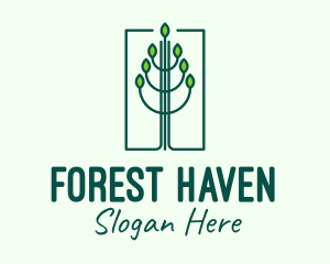 Green Environmental Forest logo design