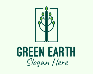 Green Environmental Forest logo design