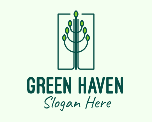 Green Environmental Forest logo design