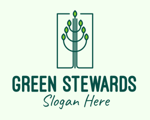 Green Environmental Forest logo design