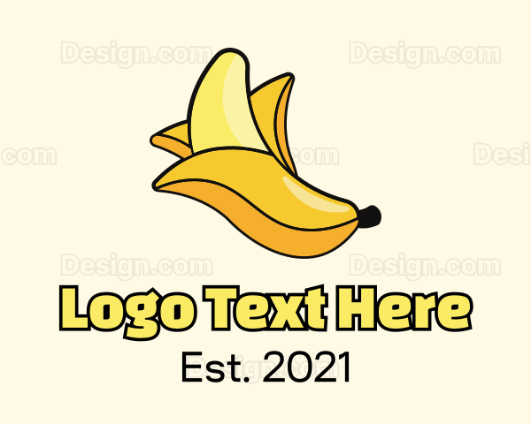 Banana Fruit Peel Logo