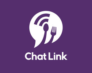 Chat Spoon Fork Signal logo design