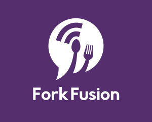 Chat Spoon Fork Signal logo design