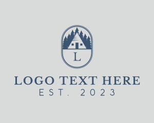 Retro Forest Cabin logo