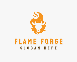 Fire Beef Steakhouse  logo design