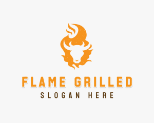 Fire Beef Steakhouse  logo design