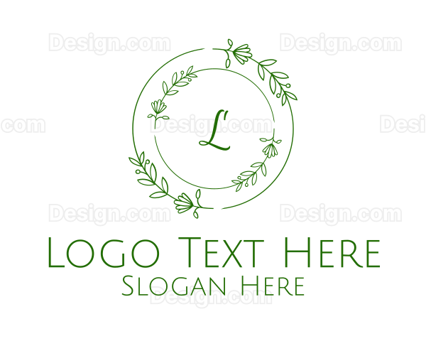 Floral Natural Wreath Logo