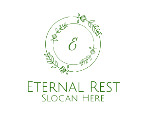 Floral Natural Wreath logo design