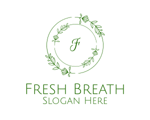 Floral Natural Wreath logo design