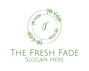 Floral Natural Wreath logo design