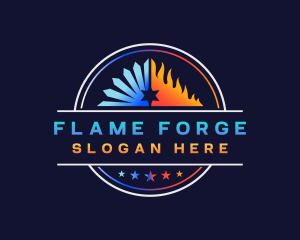 Ice Fire Temperature logo design