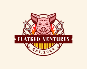 Barbeque Pig Fork Logo