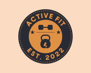 Fitness Gym  Dumbbell logo
