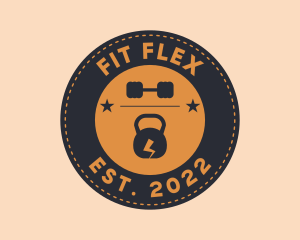 Fitness Gym  Dumbbell logo