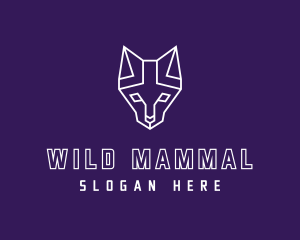 Geometric Wild Cat logo design