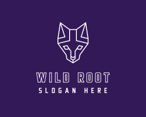 Geometric Wild Cat logo design