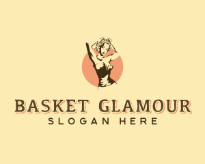 Glamourous Pinup Woman logo design