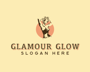 Glamourous Pinup Woman logo design