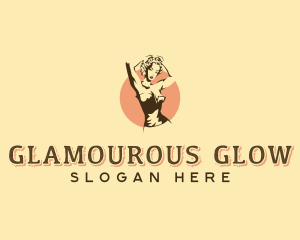 Glamourous Pinup Woman logo design