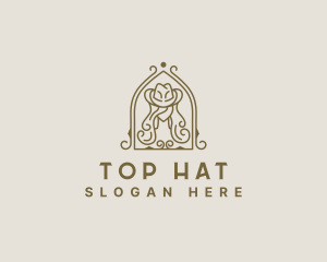 Western Cowgirl Hat logo design