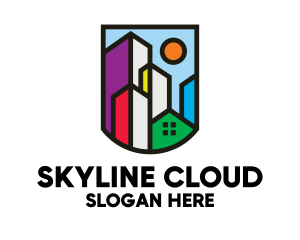 Stained Glass Skyline logo design