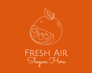 Fresh Orange Fruit logo design