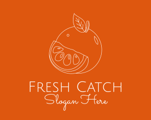 Fresh Orange Fruit logo design