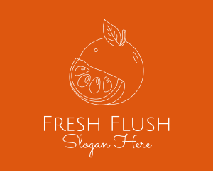 Fresh Orange Fruit logo design